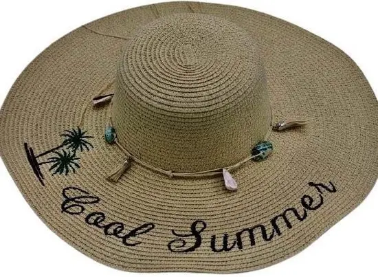 Strandhoed beige. Maat