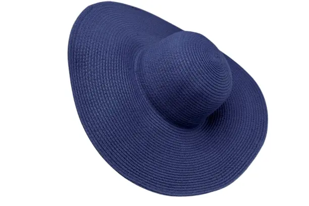 Strandhoed effen blauw. Maat