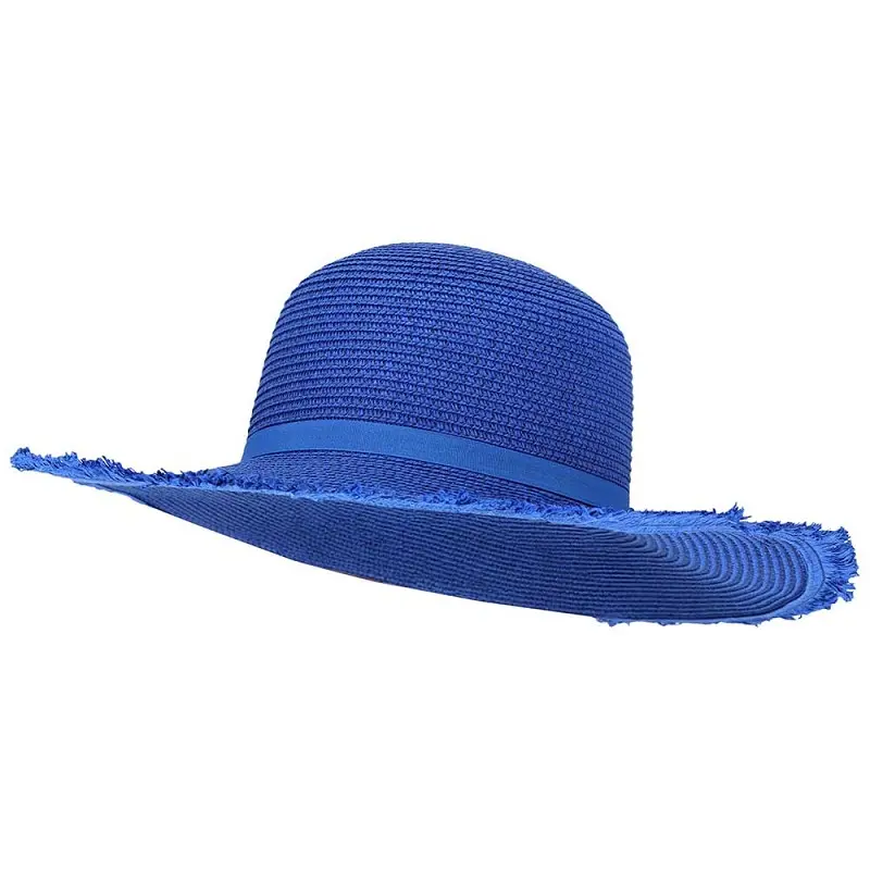 Strandhoed effen blauw. Maat