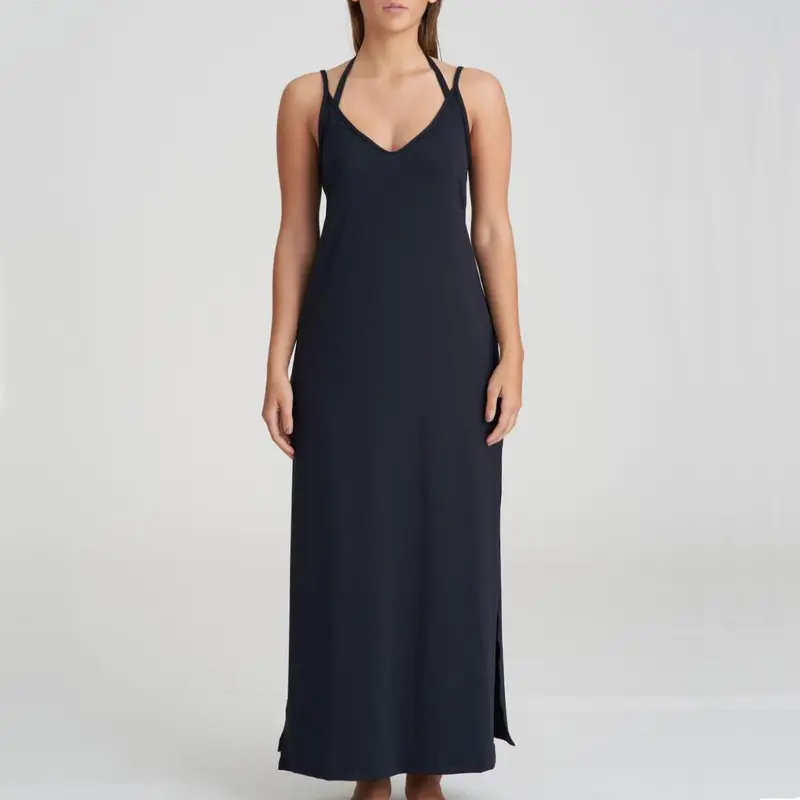 Su Ana Badmode Lange Jurk 1007094 Zwart