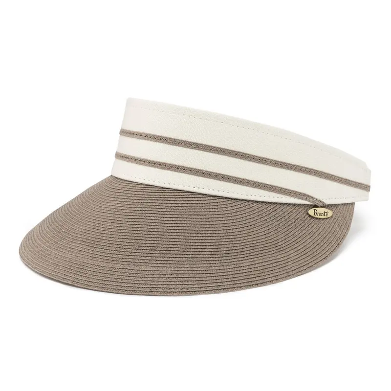 Sun visor - Britt - Taupe & Ivory