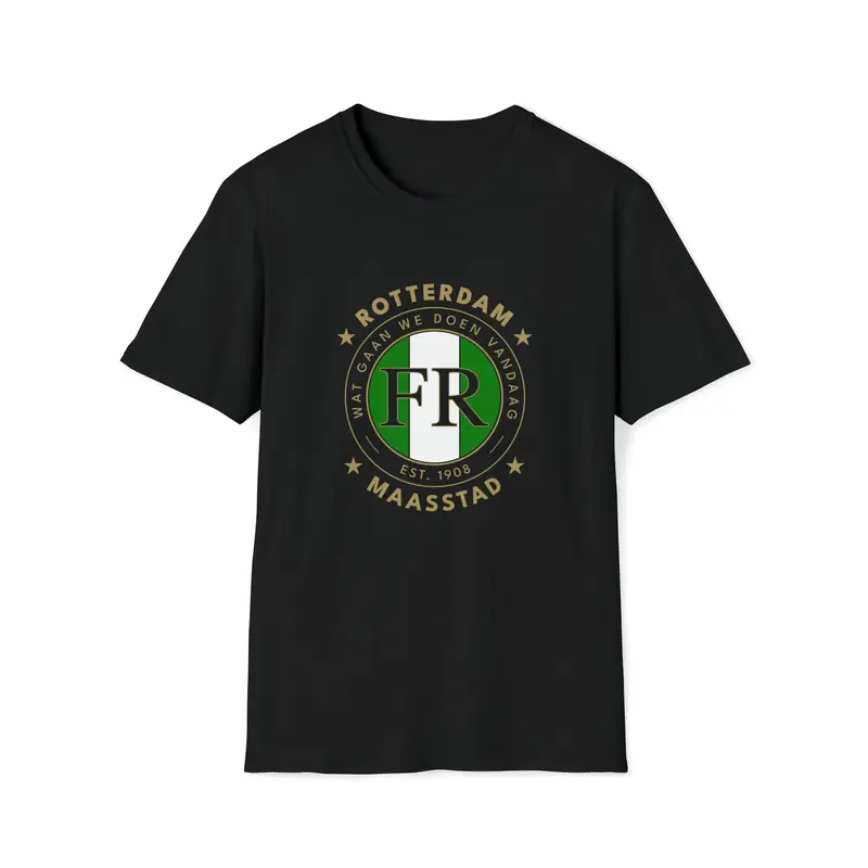 T-shirt regular - FR - Wat gaan we doen vandaag - logo voor groot