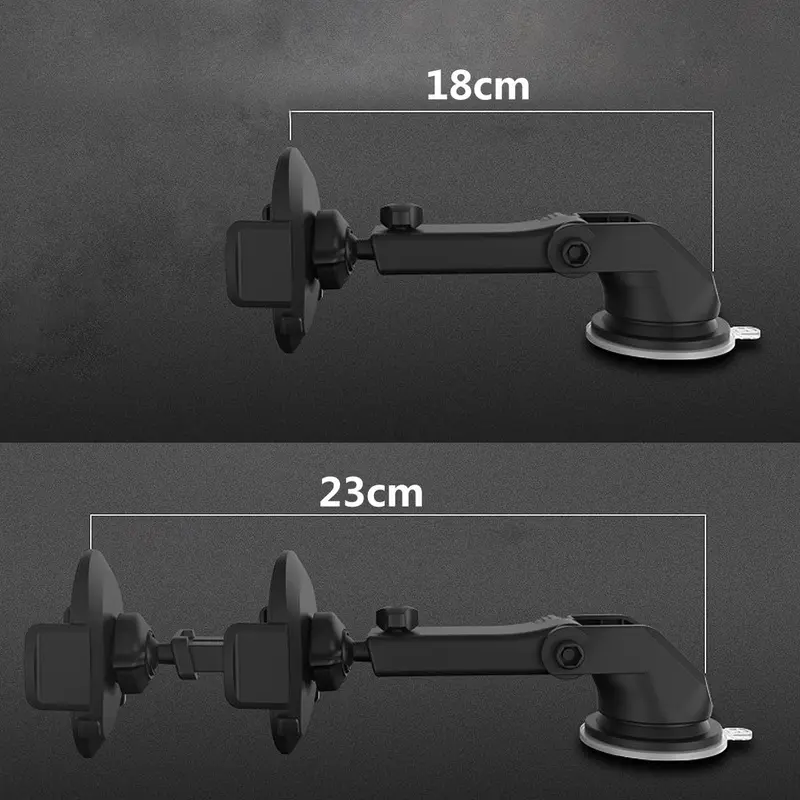 Telefoonhouder voor de auto met telescopische arm en zuignapvoet, universele standaard
