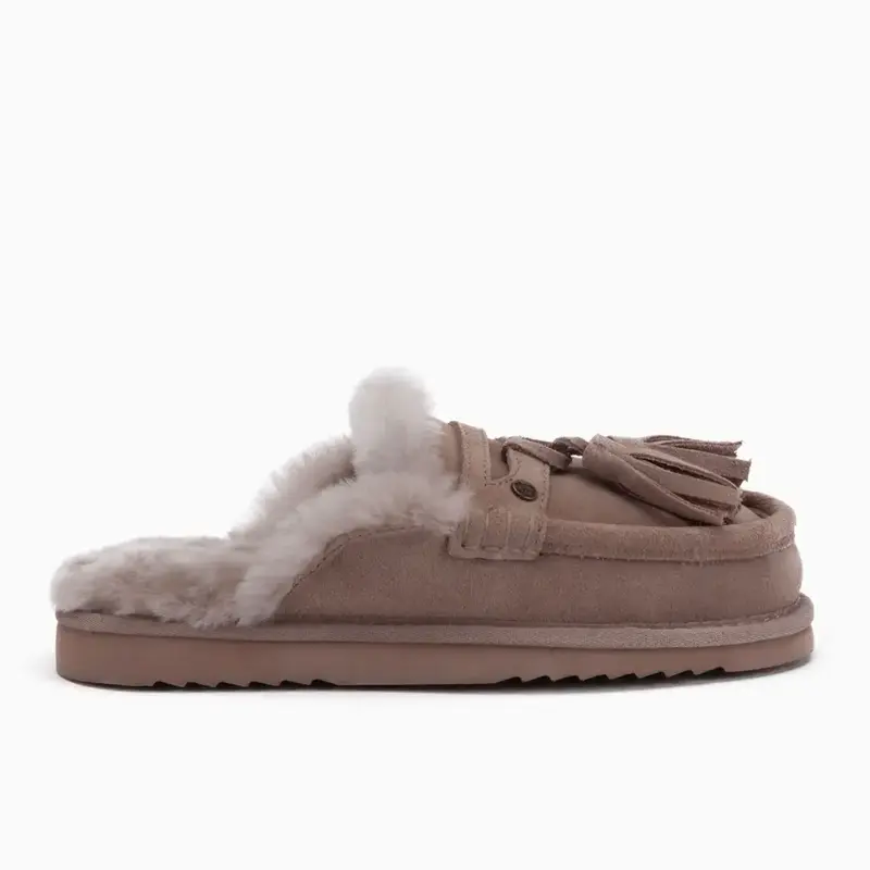 Temora Dames Suède Tassels Taupe