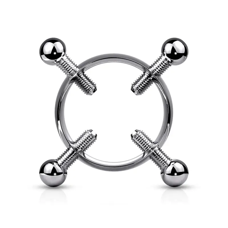 Tepel Sieraad Fake Piercing Zilverkleurig - Chirurgisch Staal