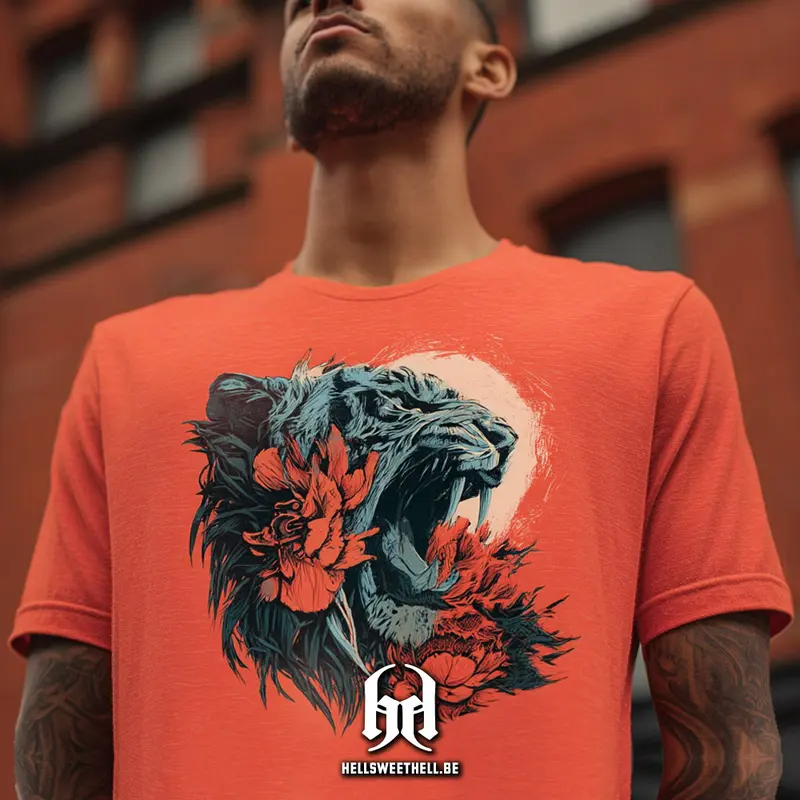Tigre Dents de Sabre Floral - T-shirt unisexe