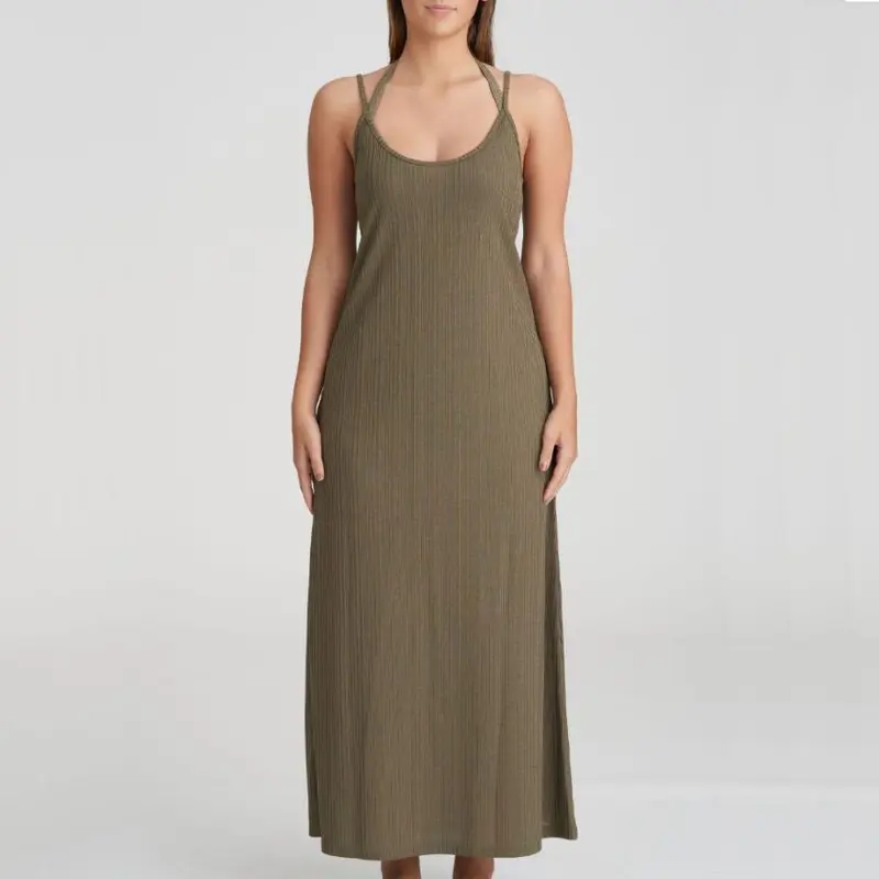 Tinjis Badmode Lange Jurk 1006994 Golden Olive