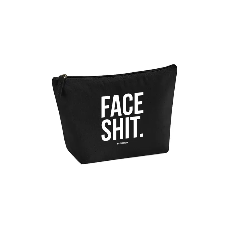 Toilettas Face Shit Zwart BEEZONDER®