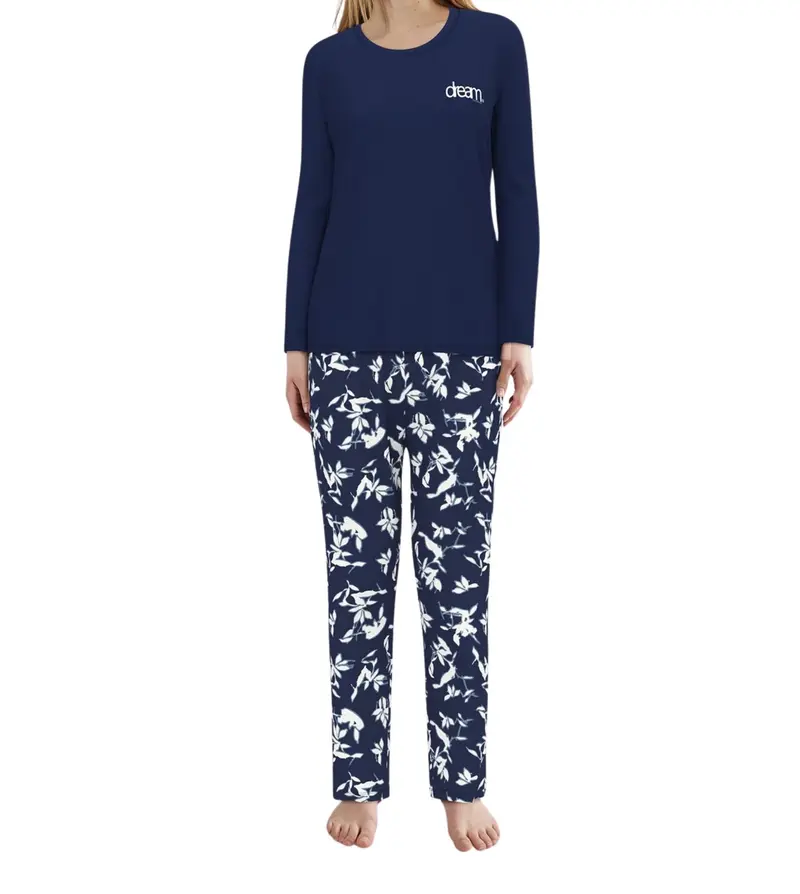Tom Tailor pyjama lange broek sitia dark blue dames