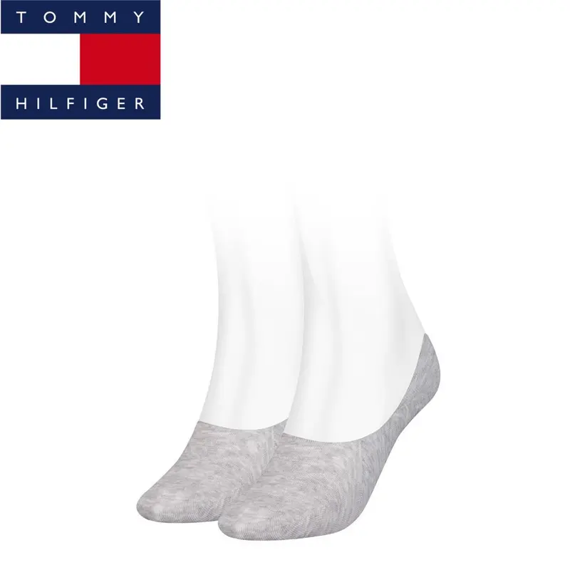 Tommy Hilfiger - Dames Footie - Effen 2P / Middle Grey Melange