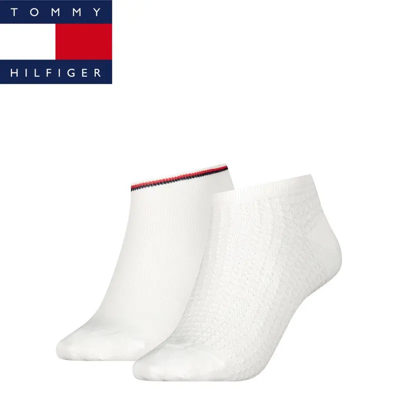 Tommy Hilfiger - Dames Sneakersokken 2P Waf/ White