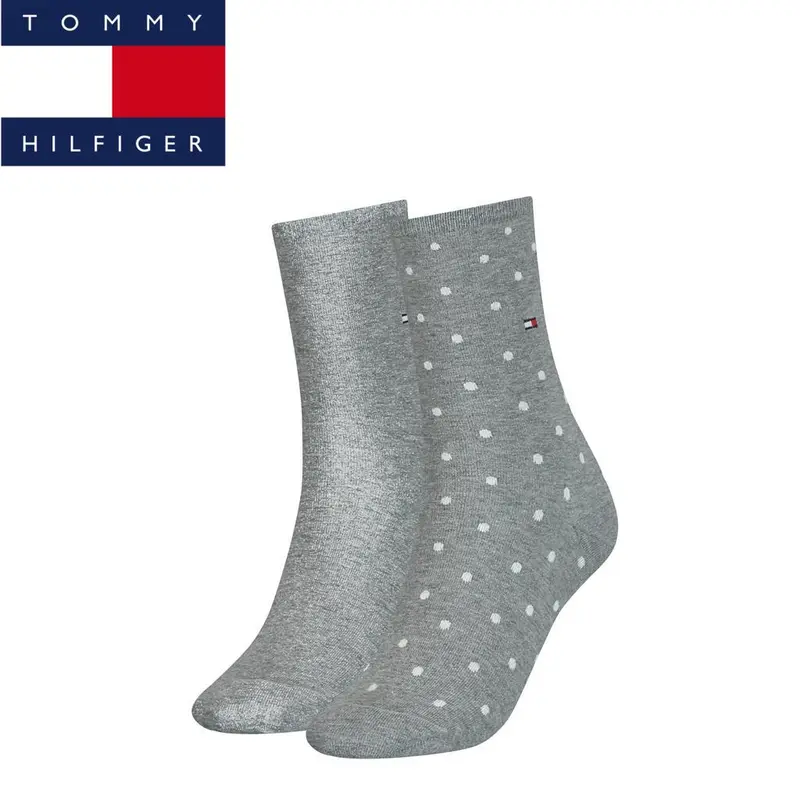 Tommy Hilfiger - Damessokken - Dot 2P / Middle Grey Melange