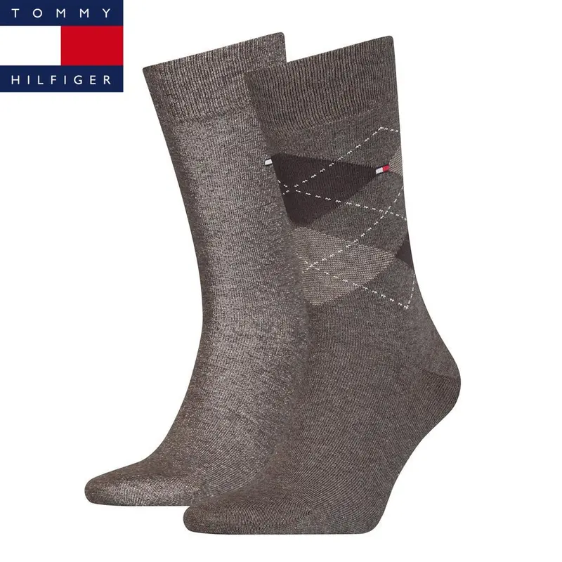 Tommy Hilfiger - Herensokken 2P Check/ Oak