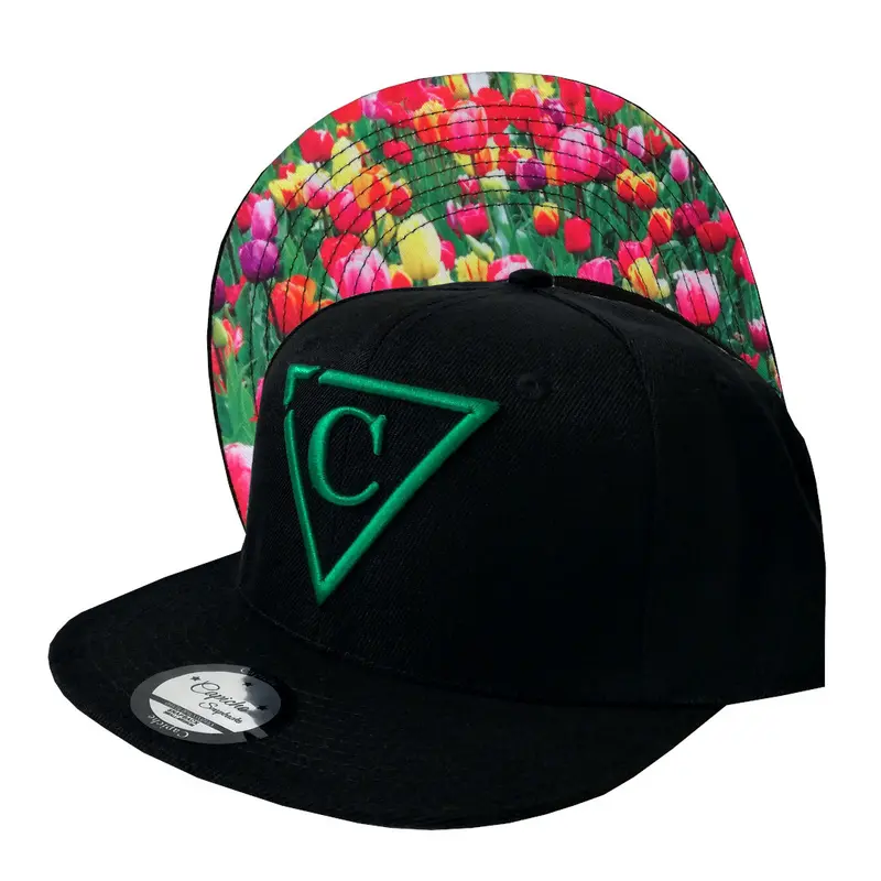 Tulip Field Snapback - Black