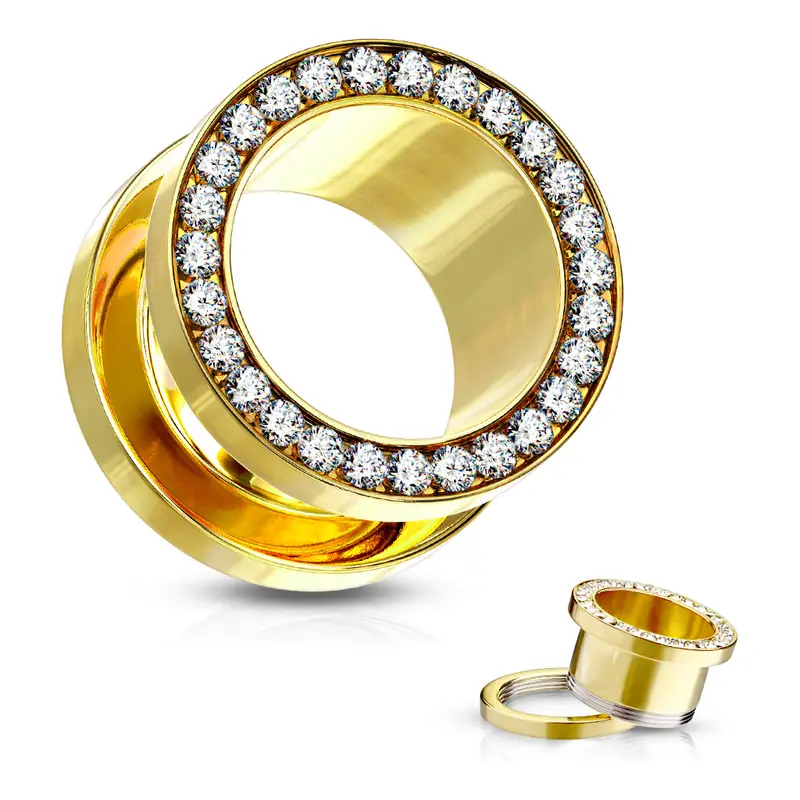 Tunnel Close Zirconia Goudkleurig – Chirurgisch Staal