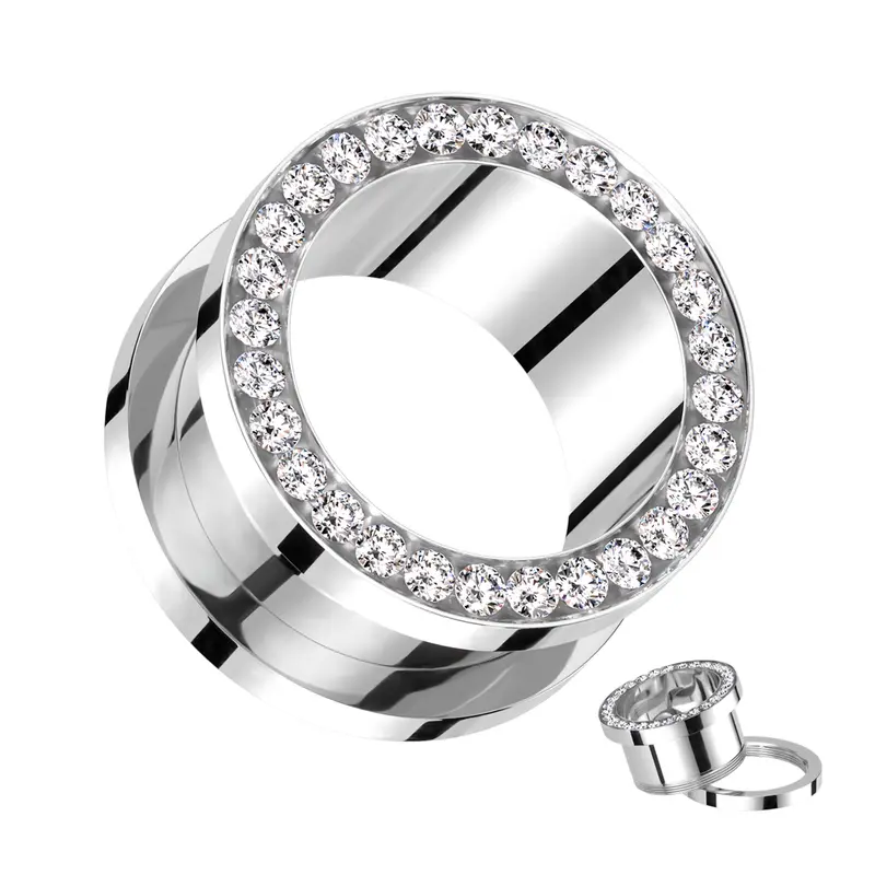 Tunnel Close Zirconia Zilverkleurig – Chirurgisch Staal