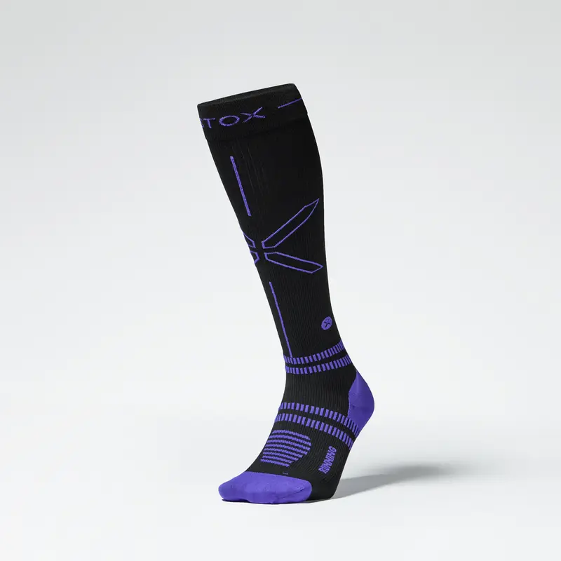 Ultralight Running Socks Women | Black / Purple