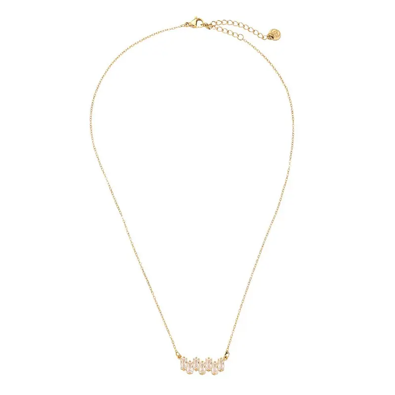 Up and Down Diamonds Ketting Goudkleurig