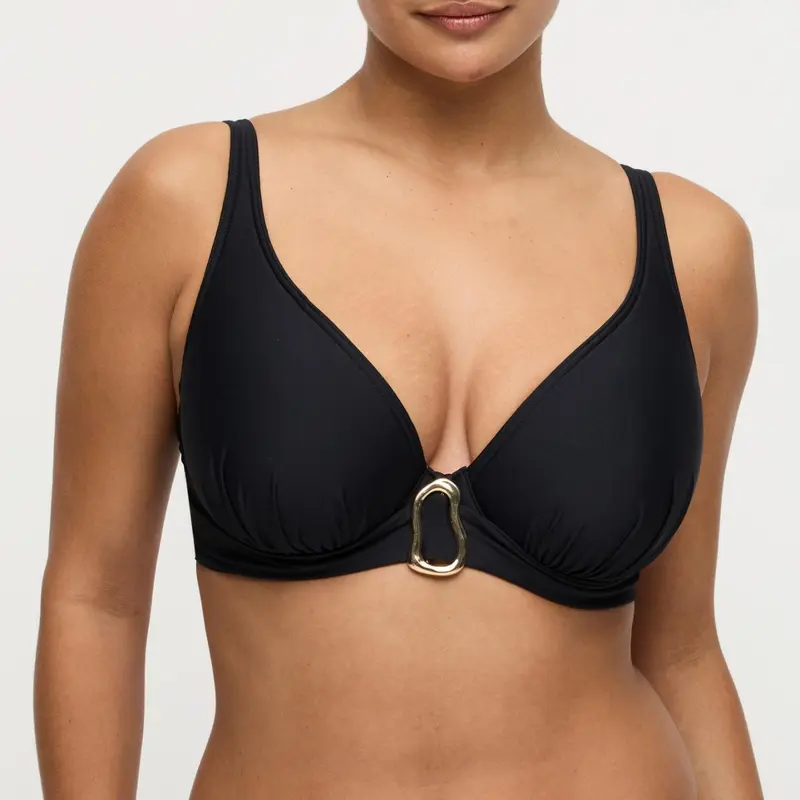 Uvita Voorgevormde Plunge Bikini Top 4013519 Zwart