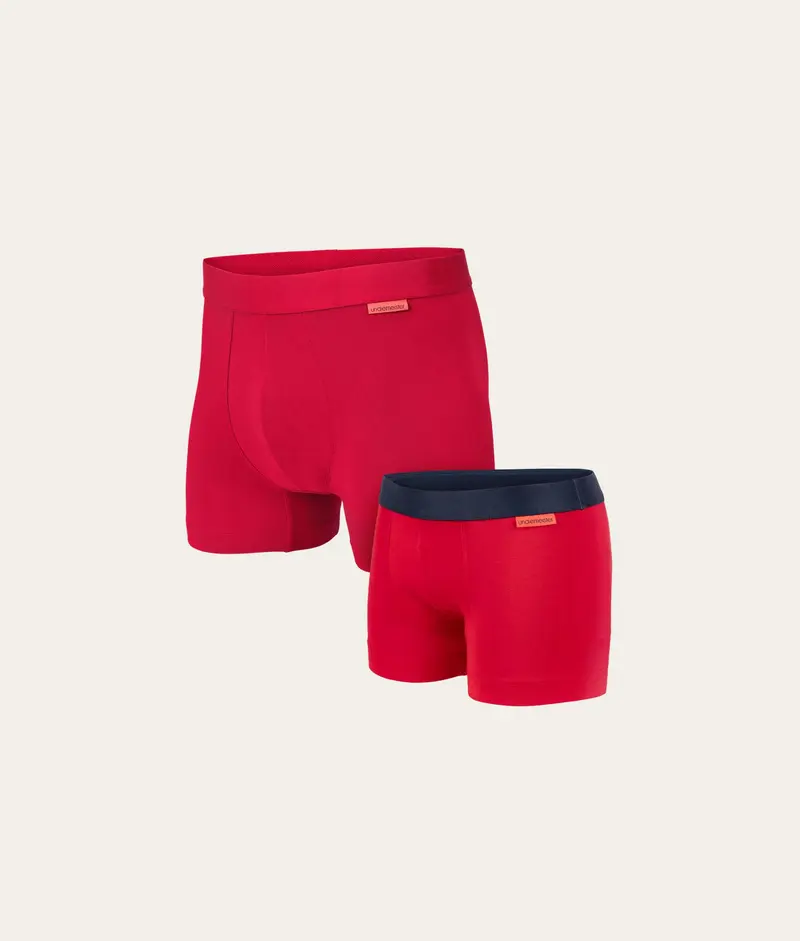 Vader & Zoon Rode Boxershort Bright Sunrise (2-pack)