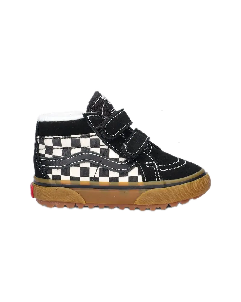 Vans MTE Sk8-Mid Reissue Velcro Checkerboard Black Marshmallow Junior