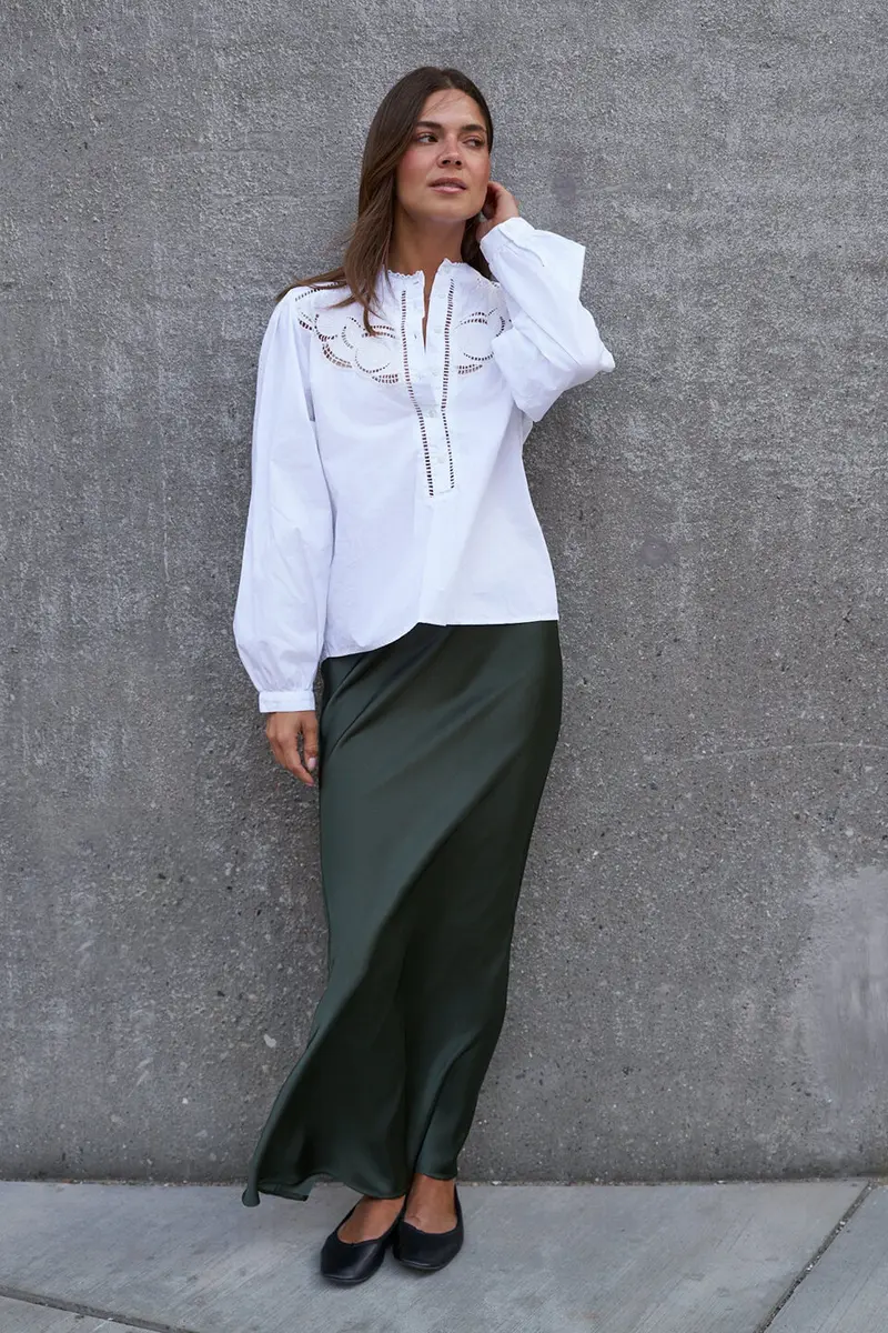 Vicky Satijnen Rok Deep Green | Neo Noir