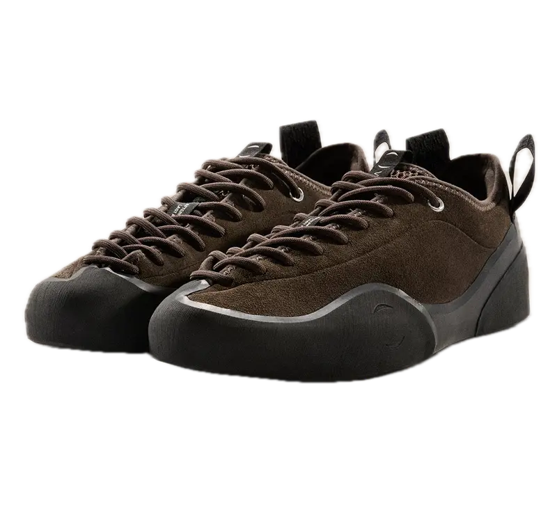 Village PM - 1 PM Chocolate Leather Suede Chocolate Natural Black