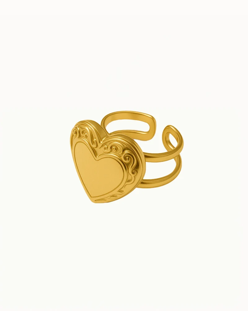 Vintage Hart Ring - Verstelbaar - Miranda - R66
