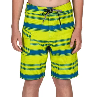Volcom Boys Stone Mod Stripe Shorts Lime
