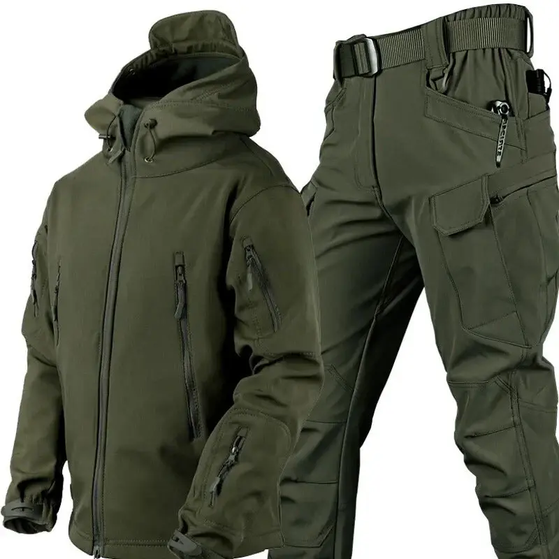 Warme gevoerd tactisch cargopak voor heren