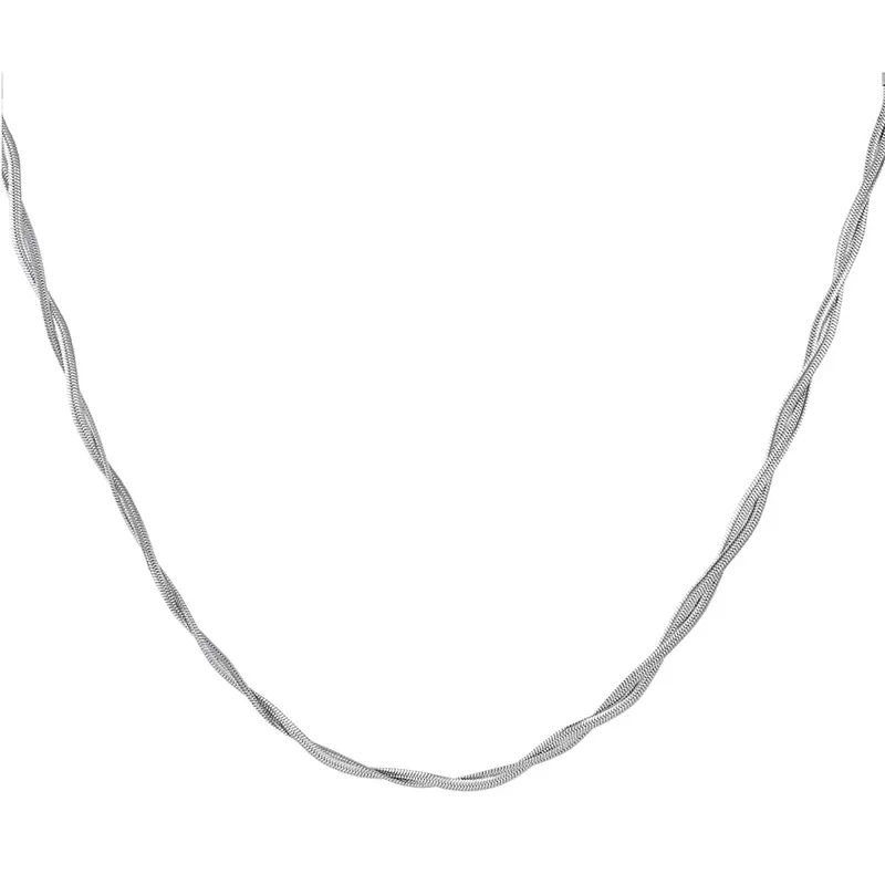 Wave Chain Ketting Zilverkleurig
