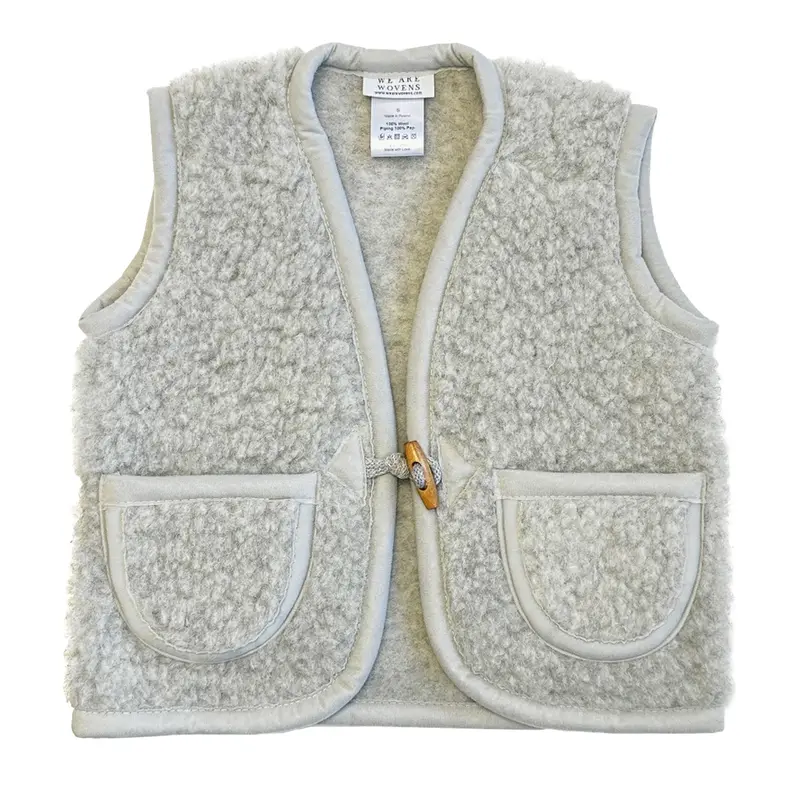 We are Wovens - Kids vest button | wollen kinder bodywarmer
