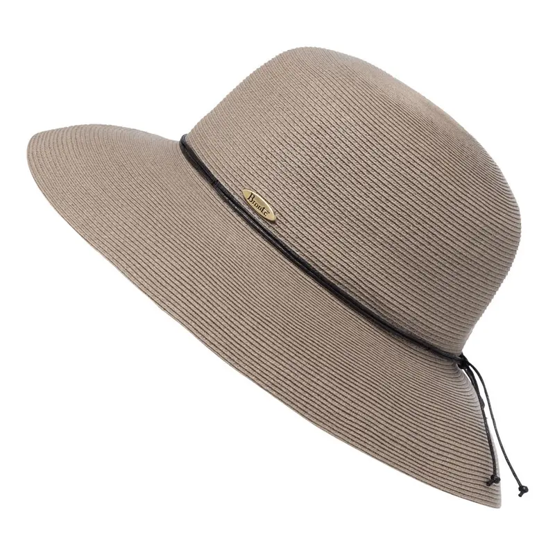 Wide Brim Hat - Anna - Taupe Brown