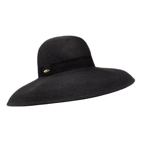 Wide Brim hat - Deborah - Black