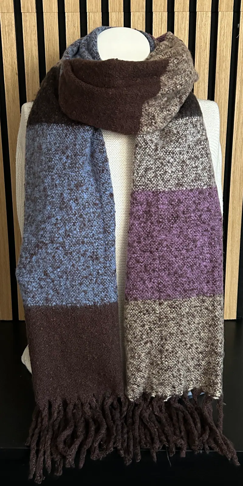 Wintersjaal paars-bruin