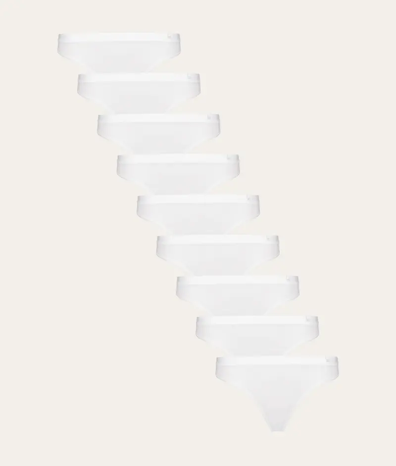 Witte Bikinislips Chalk White (9-pack)
