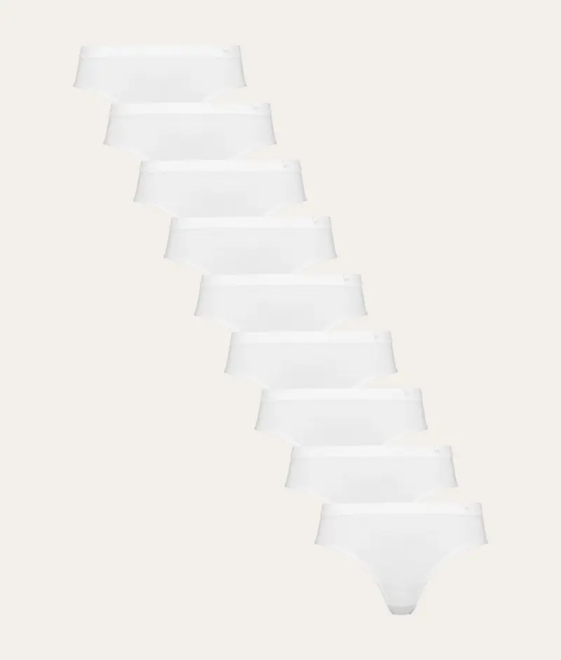 Witte Dames Slips Chalk White (9-pack)