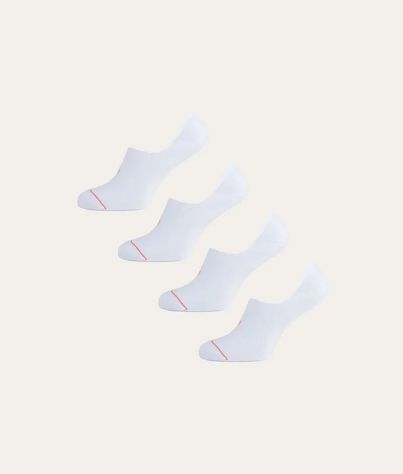 Witte Footies Chalk White (4-pack)
