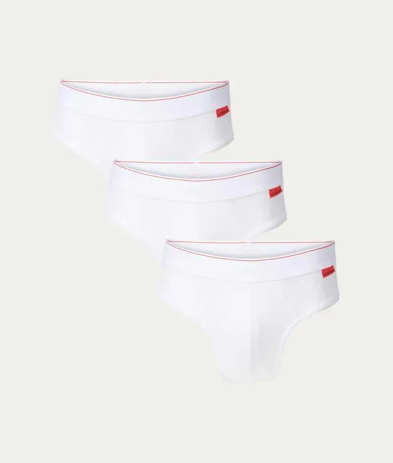 Witte Heren Slip Chalk White (3-pack)