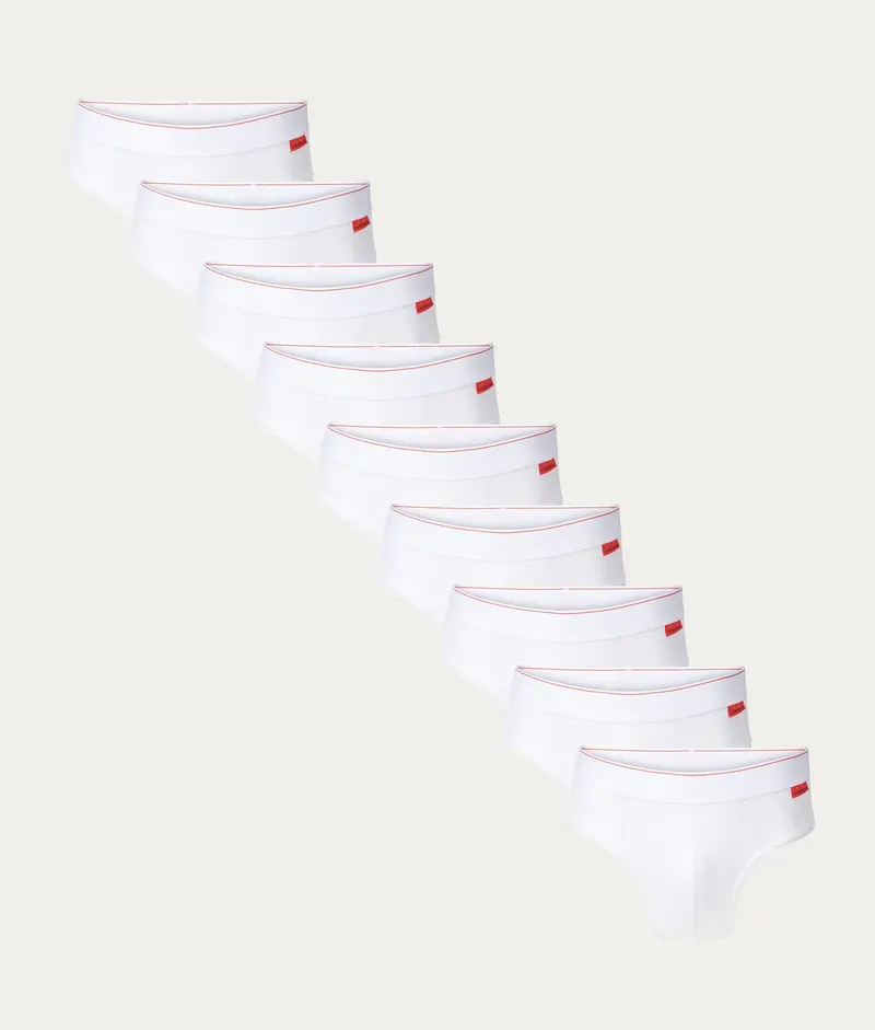 Witte Heren Slips Chalk White (9-pack)