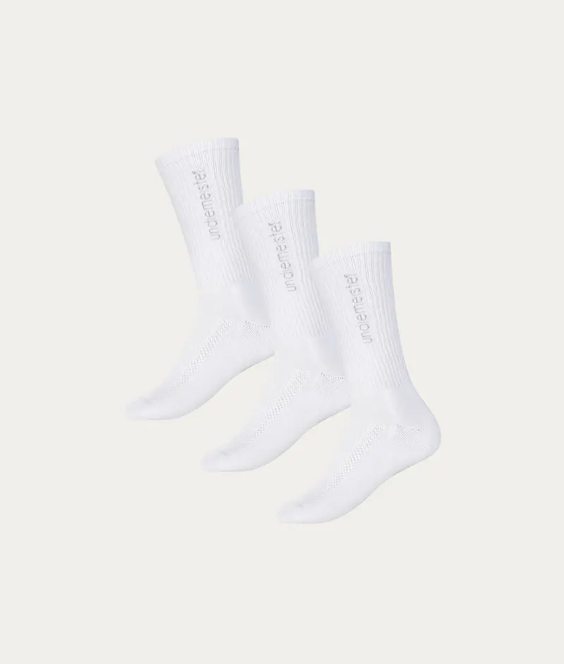 Witte Sportsokken Chalk White (3-pack)