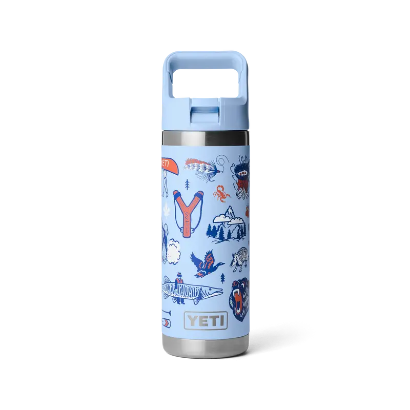 Yeti Rambler 18 Oz Colour Straw Big Sky Summer Camp