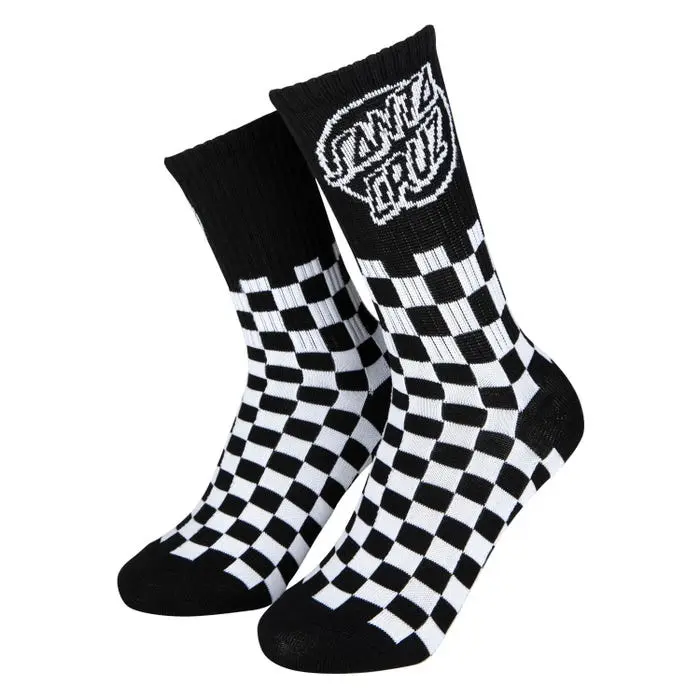 Youth Oval Check Dot (2 Pack) Santa Cruz Youth Sock