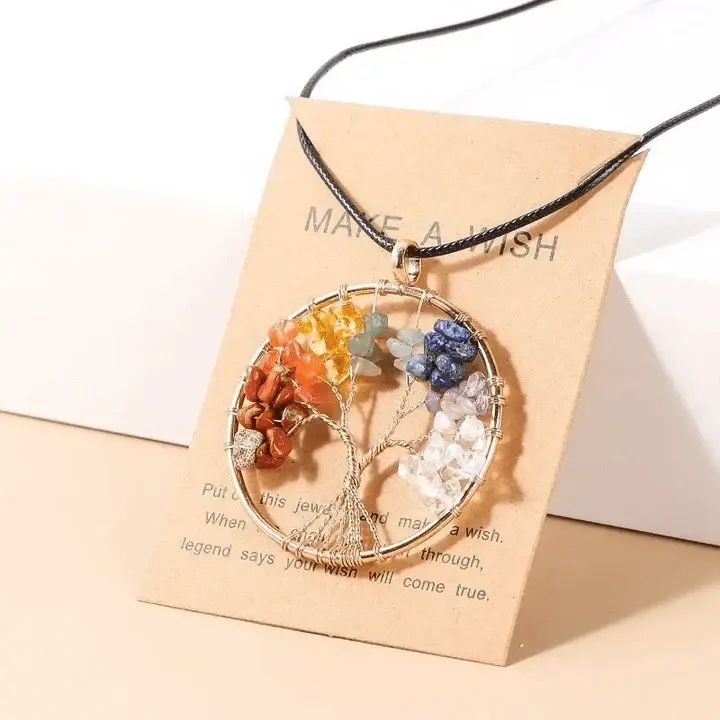Zeven chakra's levensboom-ketting