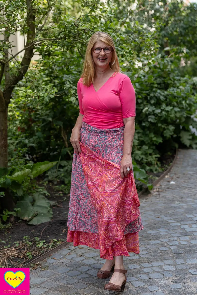 Zijden rok- unieke prints gemixt! -Jasmina