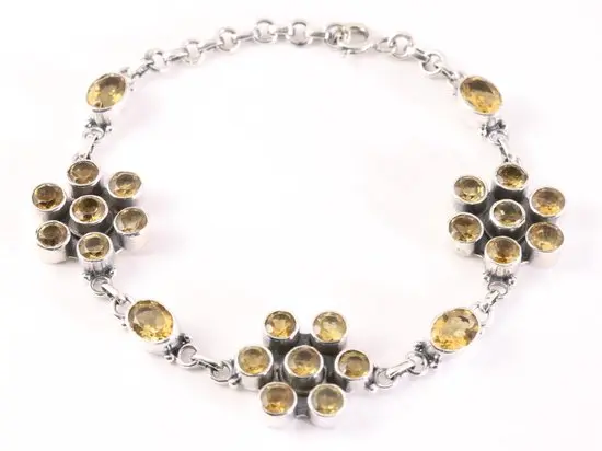 Zilveren armband met citrien