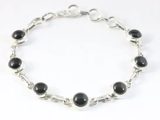 Zilveren armband met onyx