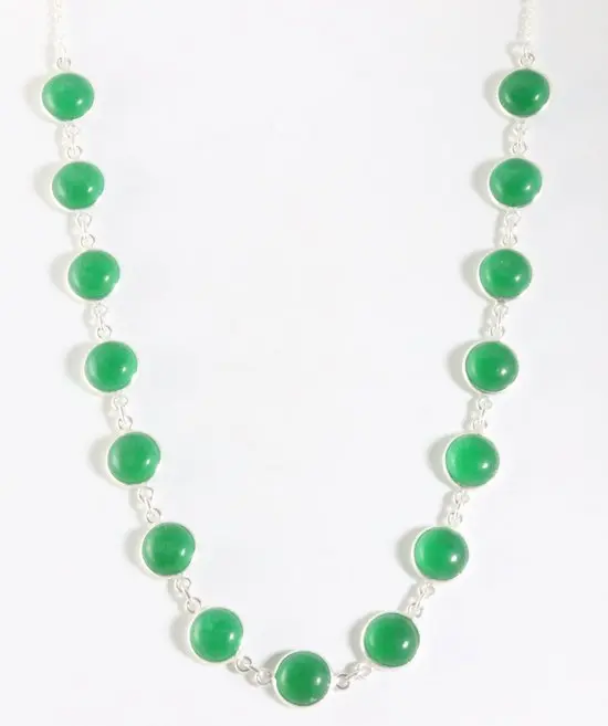 Zilveren collier met jade