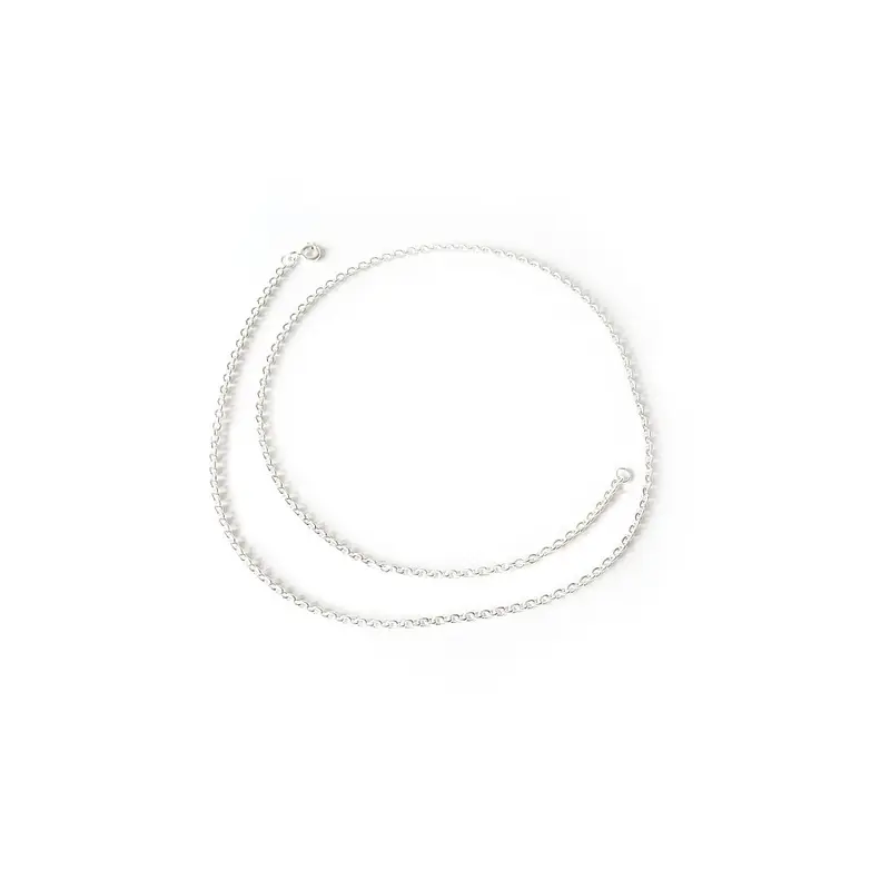 Zilveren ketting met jasseron schakel
