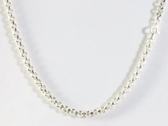 Zilveren ketting met jasseron schakels